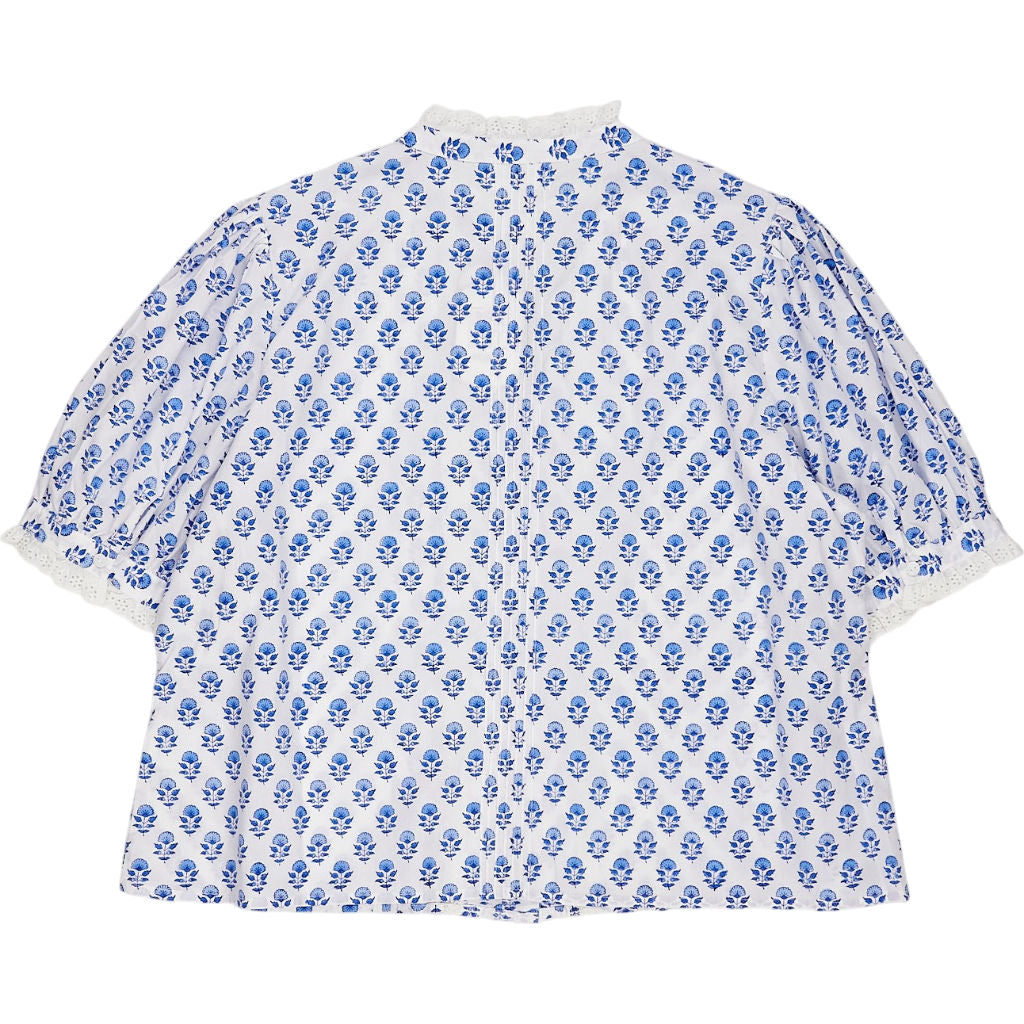 Pink City Prints Blue Vera Blouse