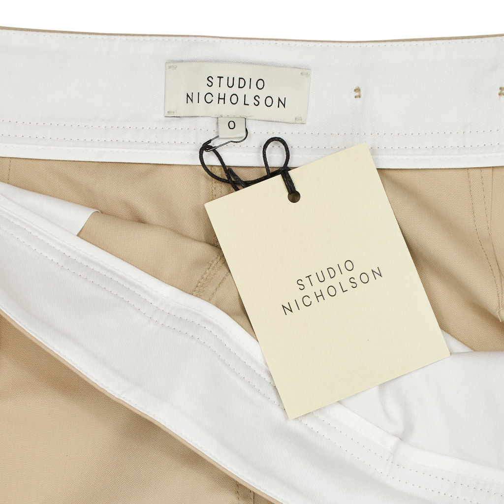 Studio Nicholson Beige Acapulco Cotton Twill Trousers