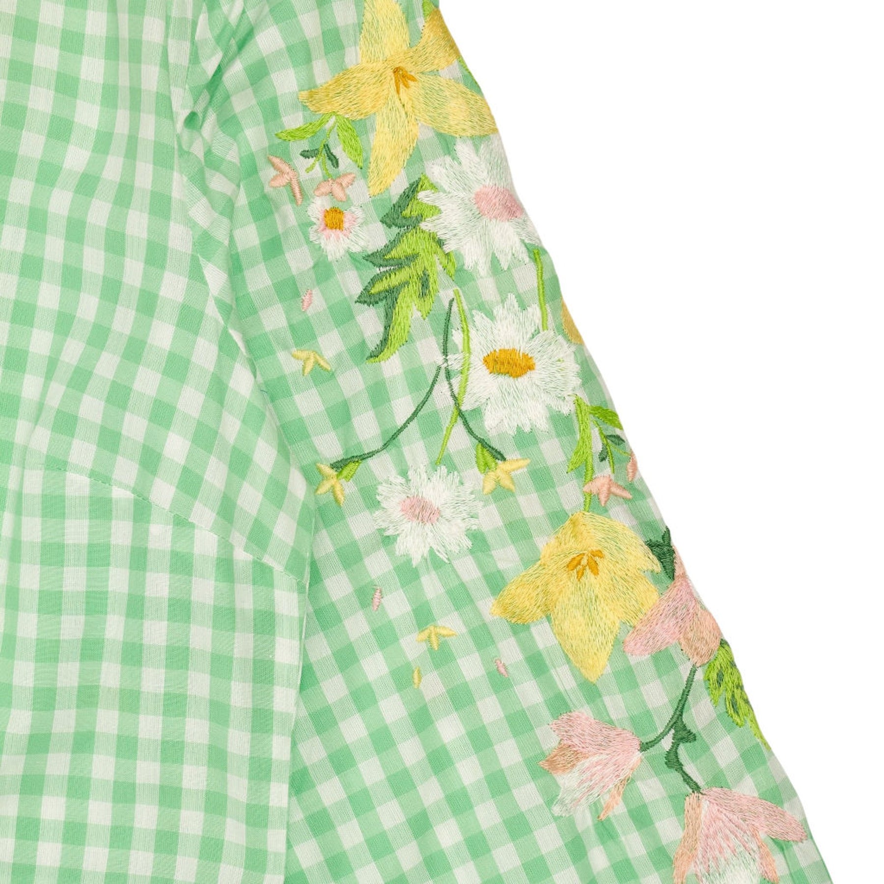 Strong Girls Club Green Gingham Midi Dress