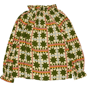 Bonte Olive Multi Margot Top