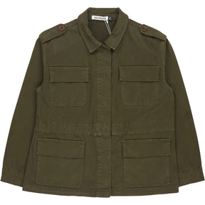 Baukjen Dark Olive Cotton Mattie Cargo Jacket