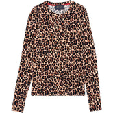 WYSE Leopard Marnie Long Sleeve Jersey Top