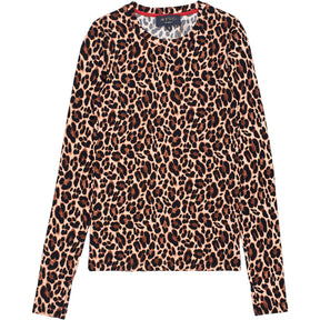 WYSE Leopard Marnie Long Sleeve Jersey Top
