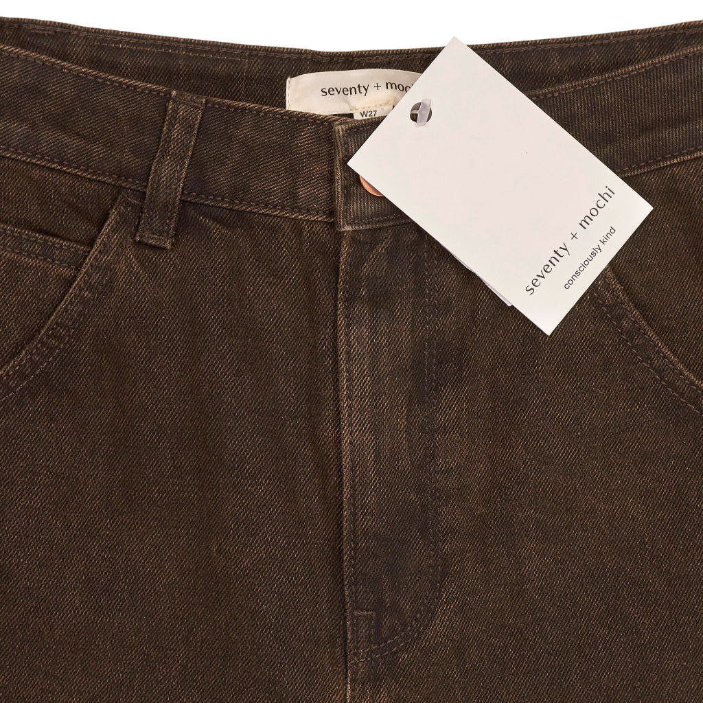 Seventy + Mochi Brown Cacao Wash Jeans