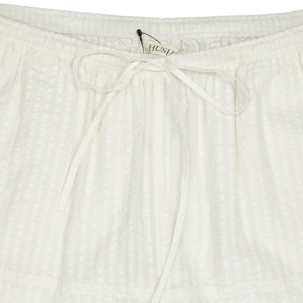 Hush Ecru Seer Sucker Cropped Trousers