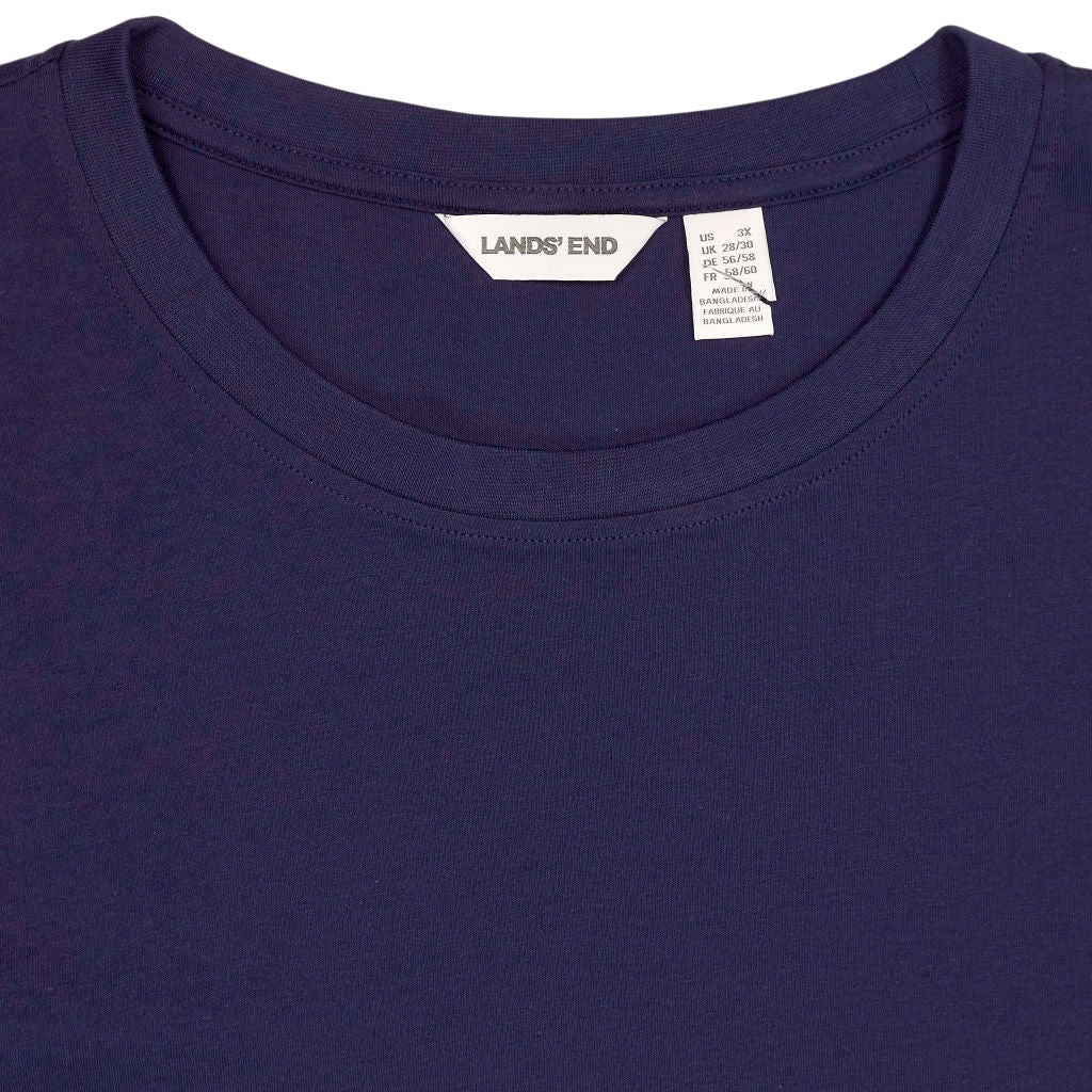 Lands' End Blue Crew Neck T-Shirt