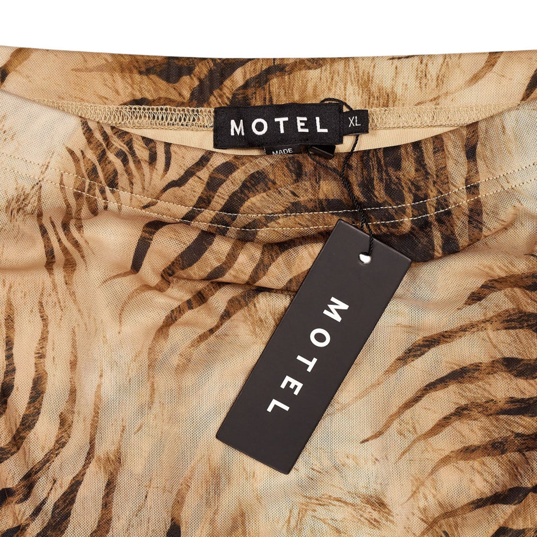 Motel Brown Tiger Print Skirt