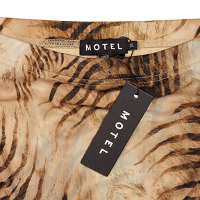 Motel Brown Tiger Print Skirt