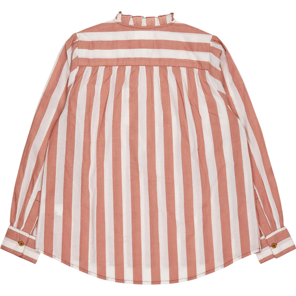 Bonte Dusty Rose White Striped Anais Blouse