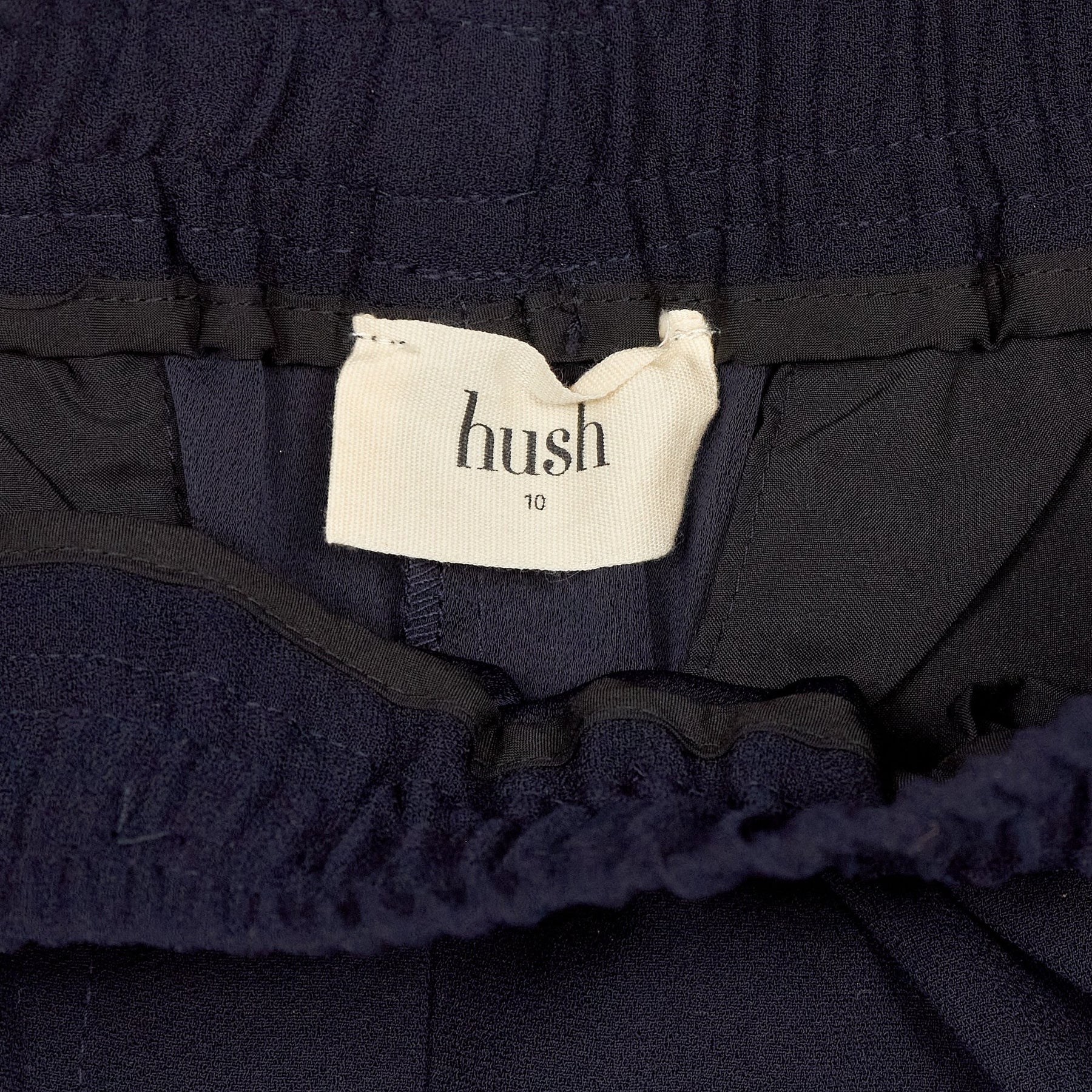 Hush Navy Crepe Jogger Trousers