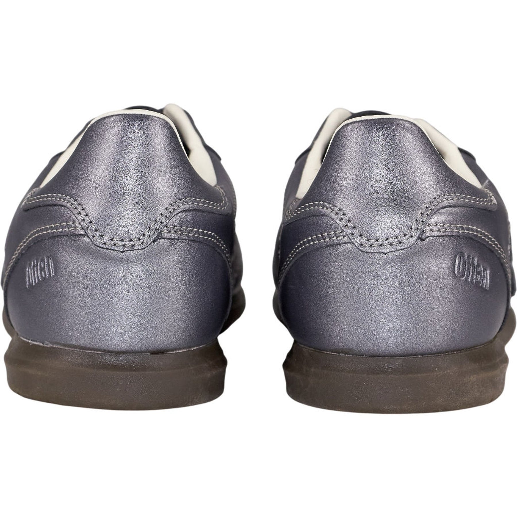 Pull & Bear Metallic Leather Trainers