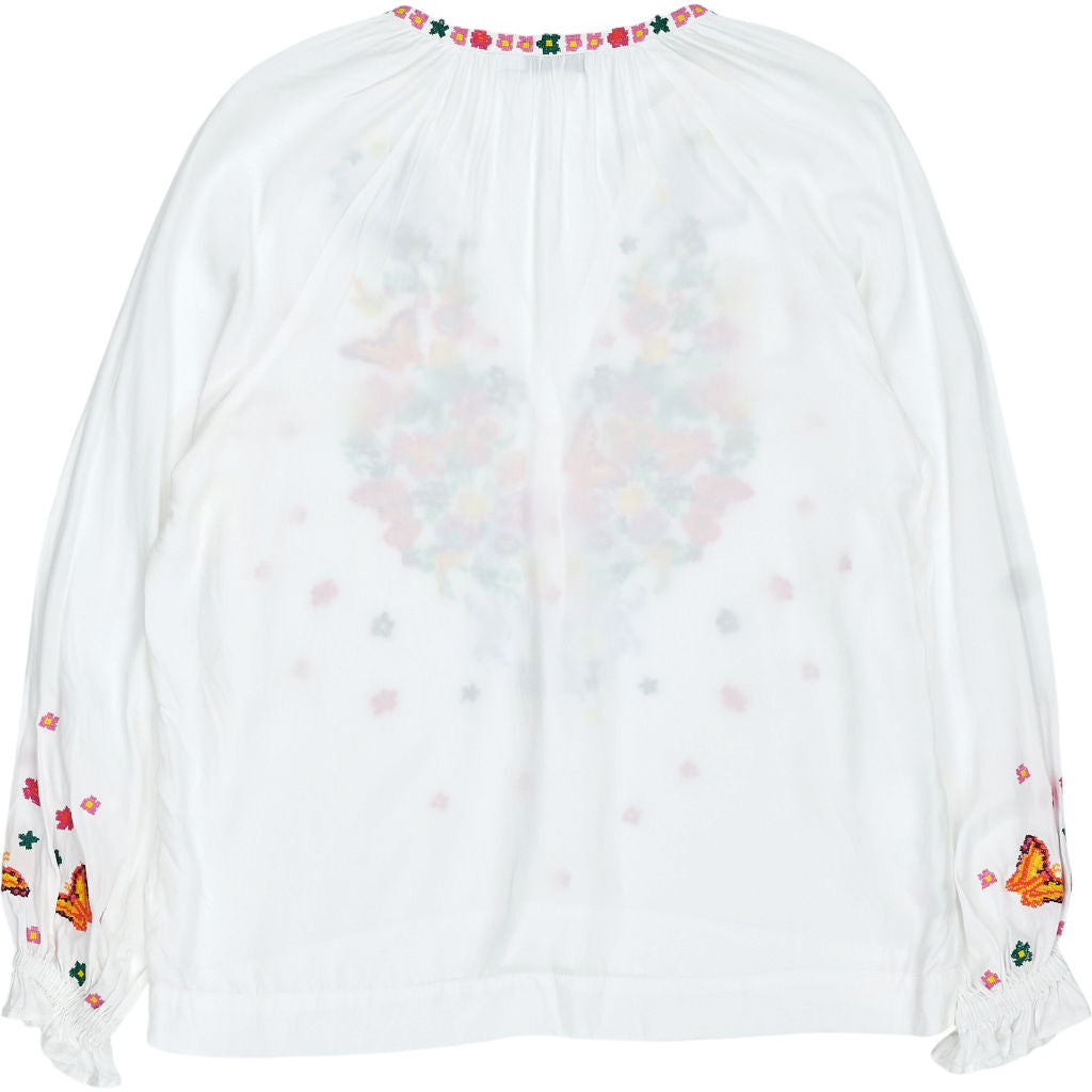 NRBY White Embroidered Top