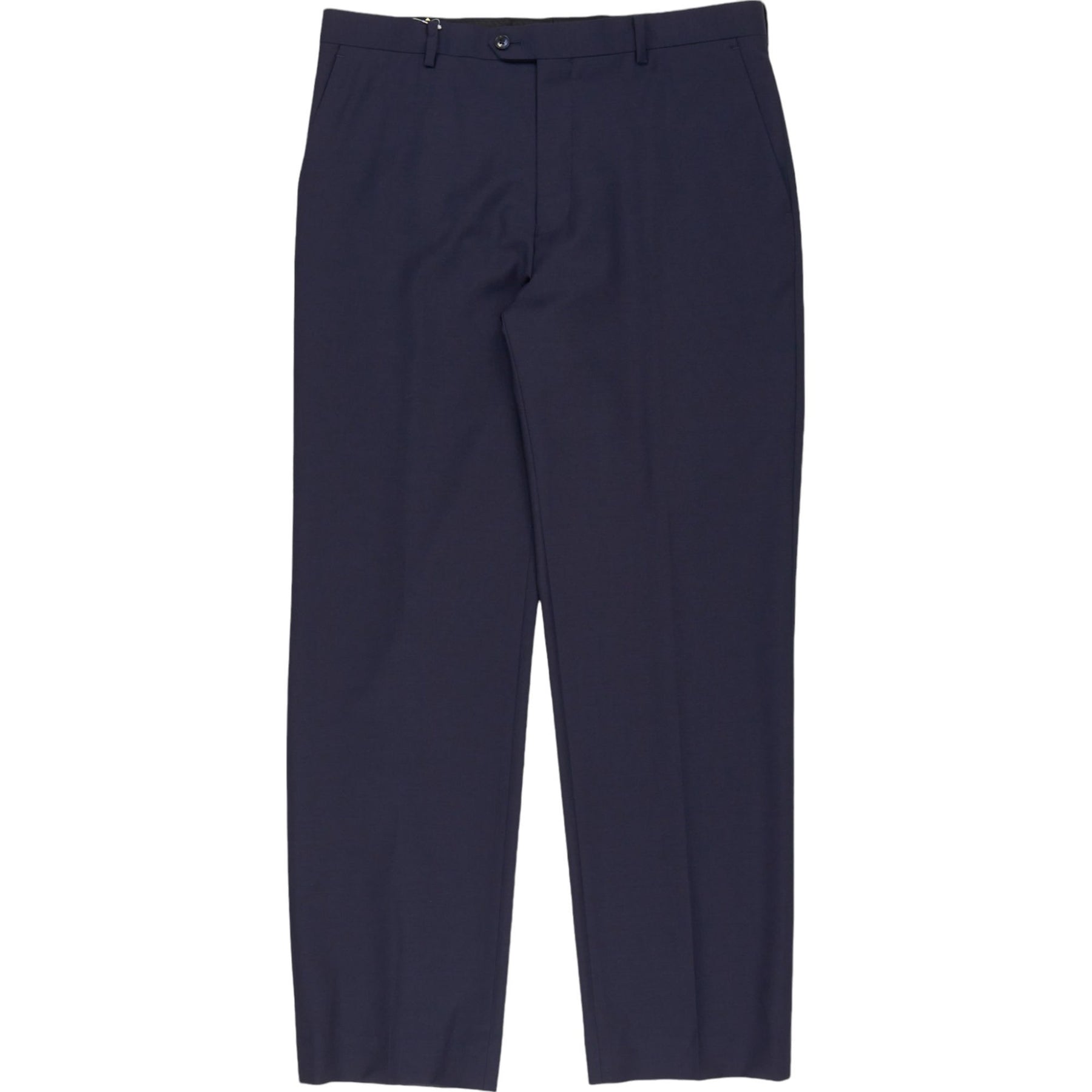 Moss Navy Relaxed Fit Trousers