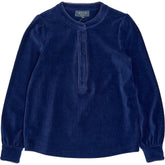 Wyse Blue Corduroy Velvet Top
