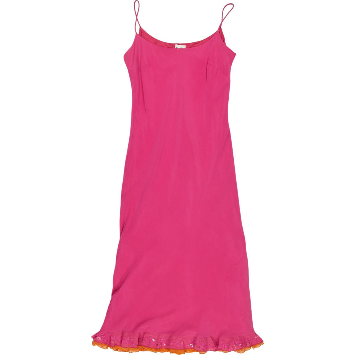 East Pink Silk Spaghetti Strap Dress