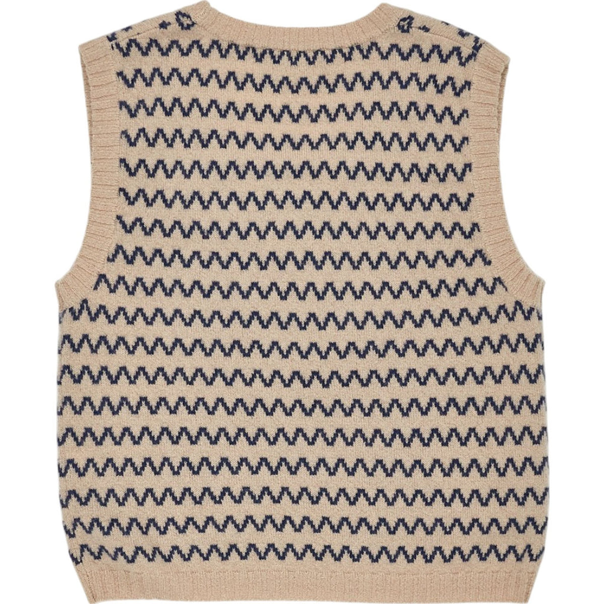 Wyse Beige Patterned Vest S/M