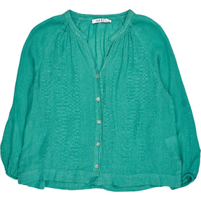 NRBY Green Linen Blouse