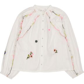 Bonte White Multi Ruffle Alice Shirt
