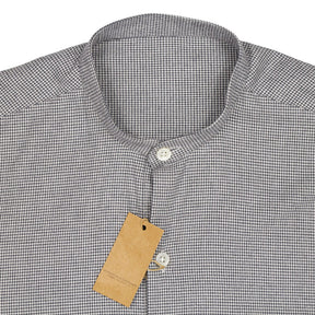 Anderson & Sheppard Grey Collarless Shirt