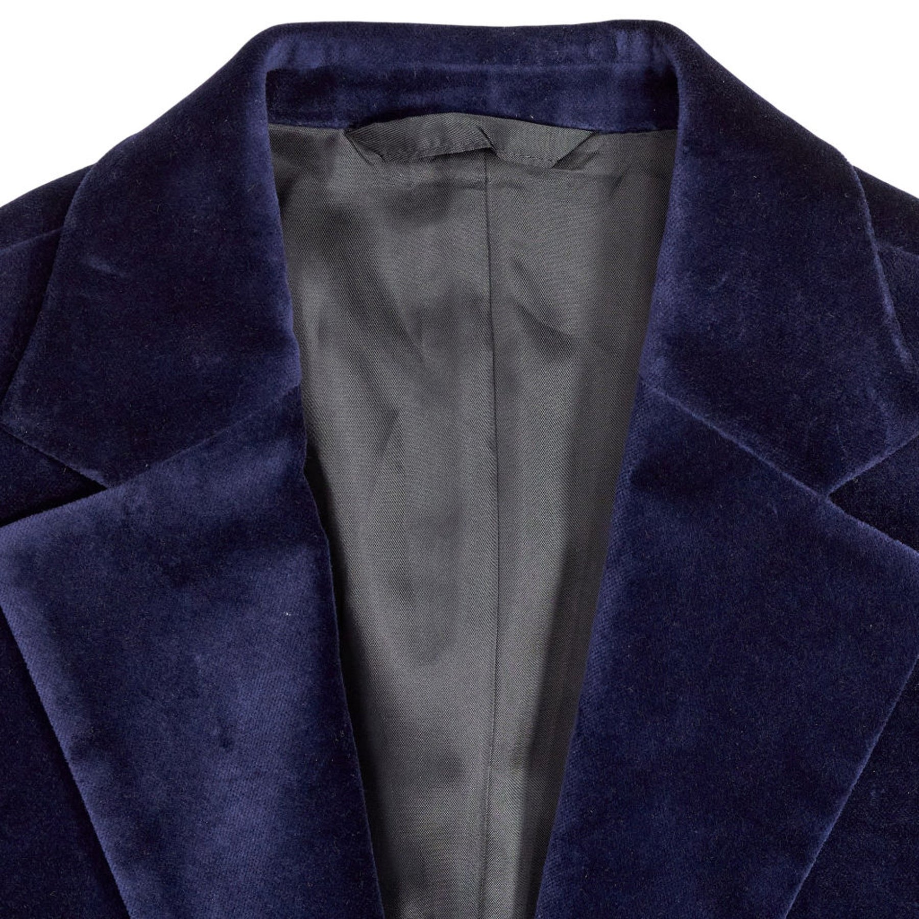 Moss Blue Velvet Regular Fit Jacket