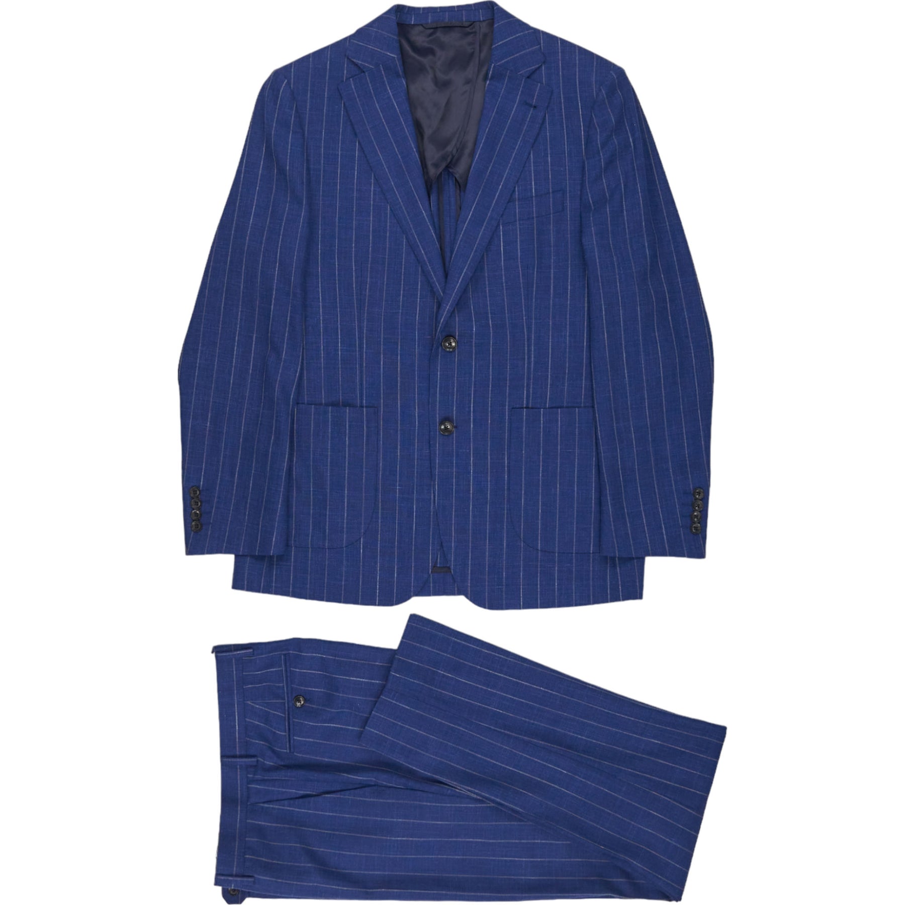 Ermenegildo Zegna Blue Pinstripe Tailored Fit Suit