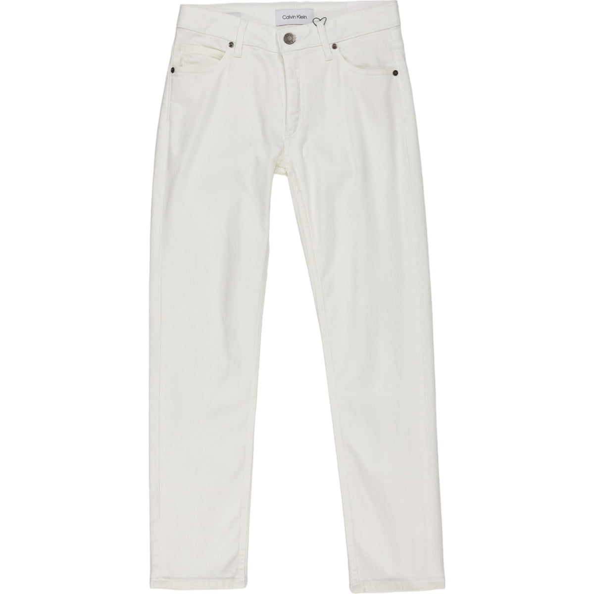 Calvin Klein White Mid Rise Slim Jeans