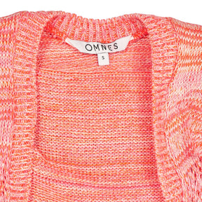 OMNES Pink Crochet Knit Dress