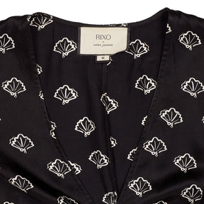 Rixo Black Floral Dress