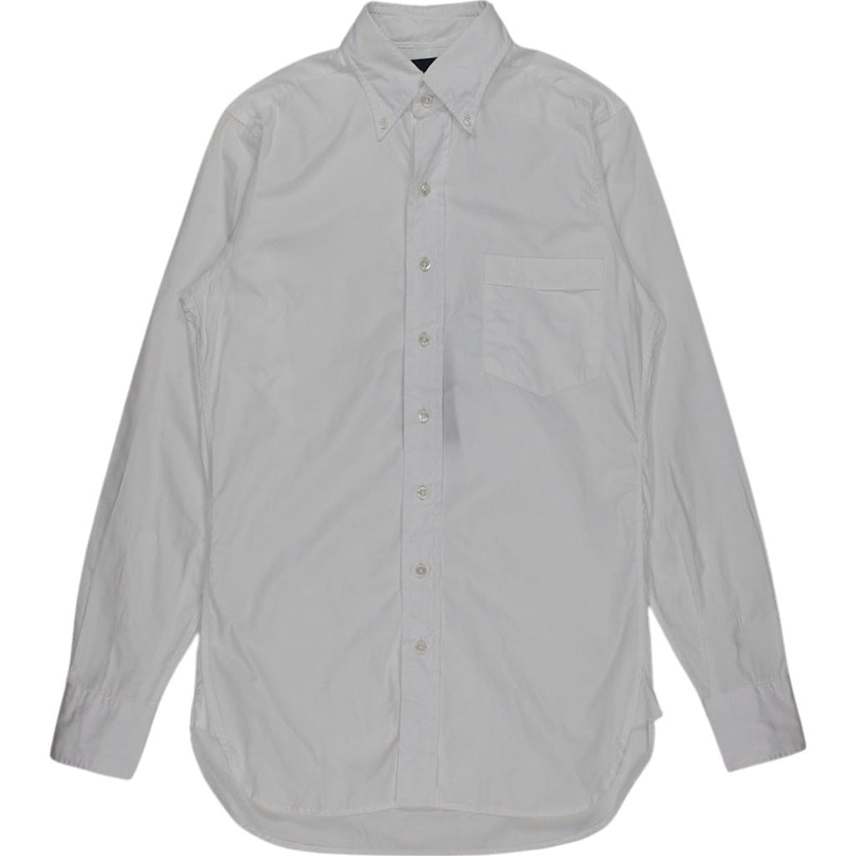 Drake's White Long Sleeve Shirt