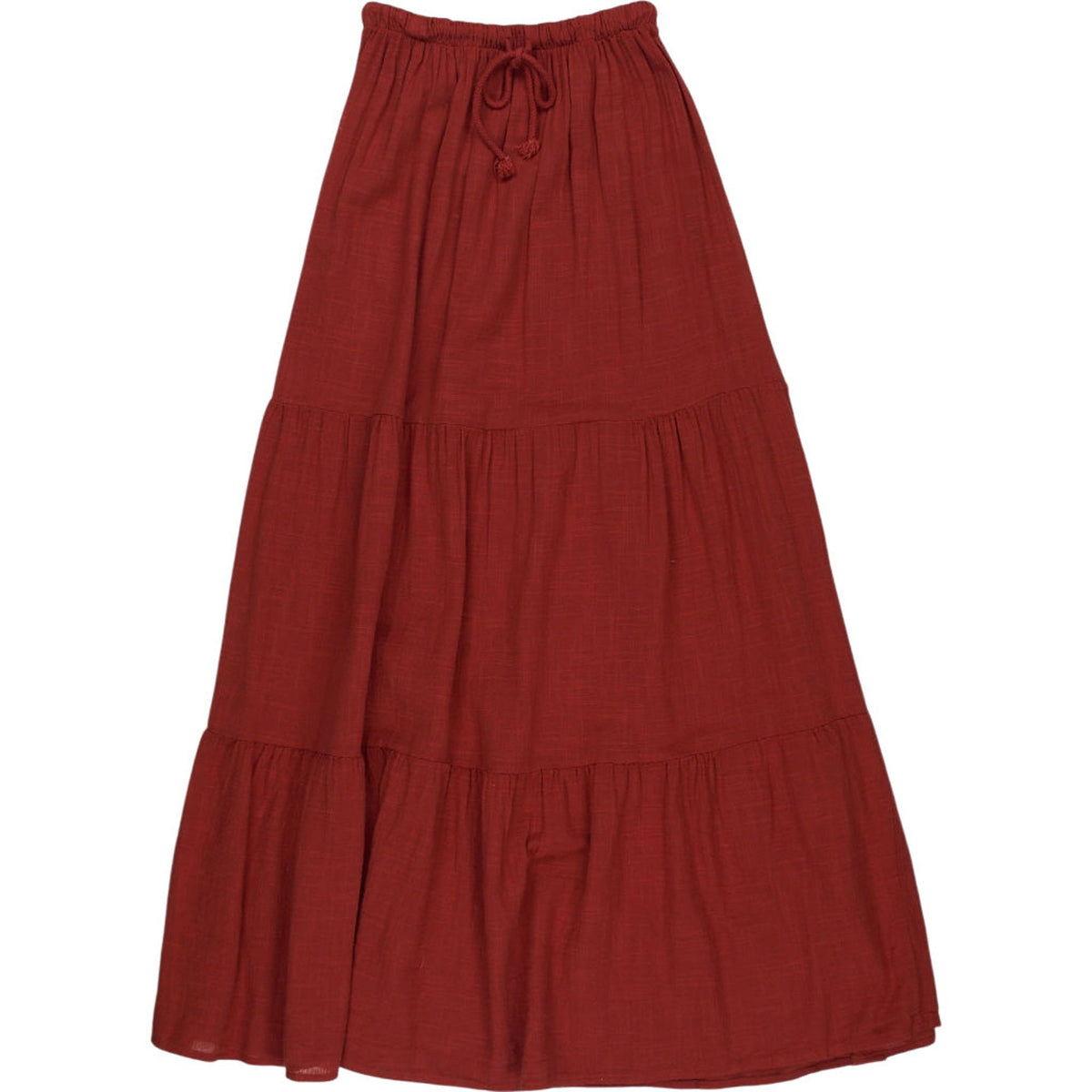 Vanessa Sitbon Red Tiered Maxi Skirt
