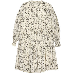 Lollys Laundry Cream Black Polka Dot Tiered Dress