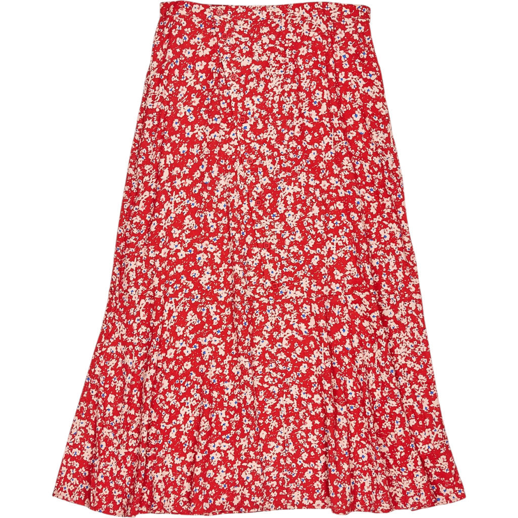 Hush Red Amina Midi Skirt