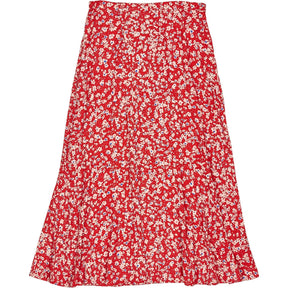 Hush Red Amina Midi Skirt