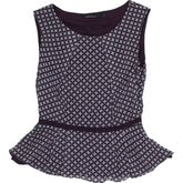 Karen Millen Purple Geometric Peplum Top