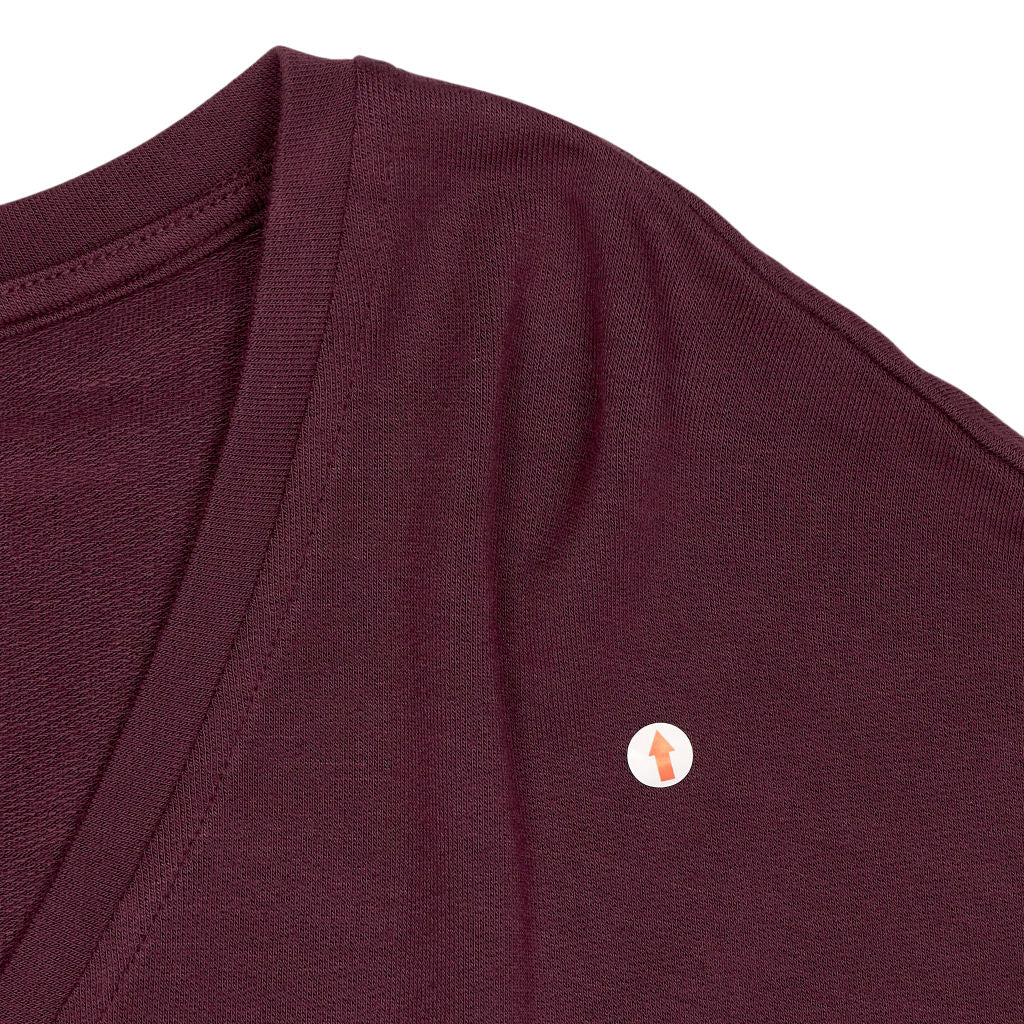 Hush Wine Red Gillian Wide Jersey V Neck Top
