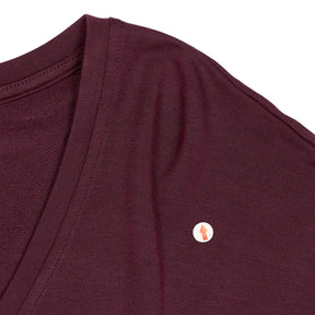 Hush Wine Red Gillian Wide Jersey V Neck Top