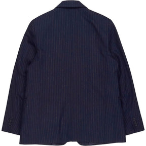 Baukjen Navy Carson Wool Blend Pinstripe Blazer Jacket