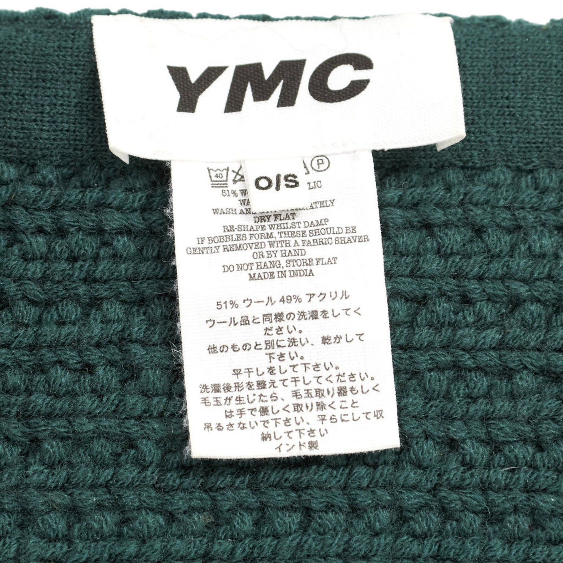 YMC Green Knit Scarf