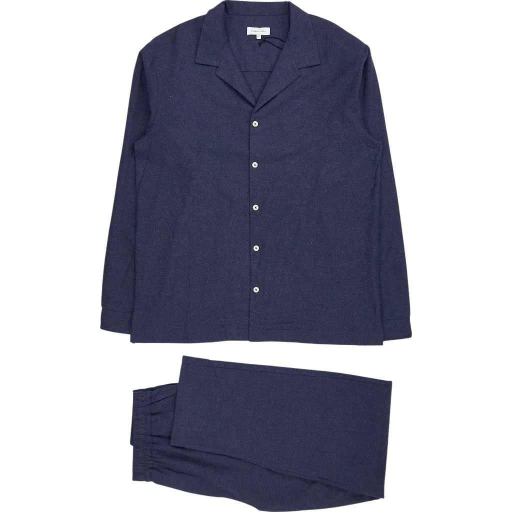 Hamilton + Hare Navy Flannel Pyjama Set