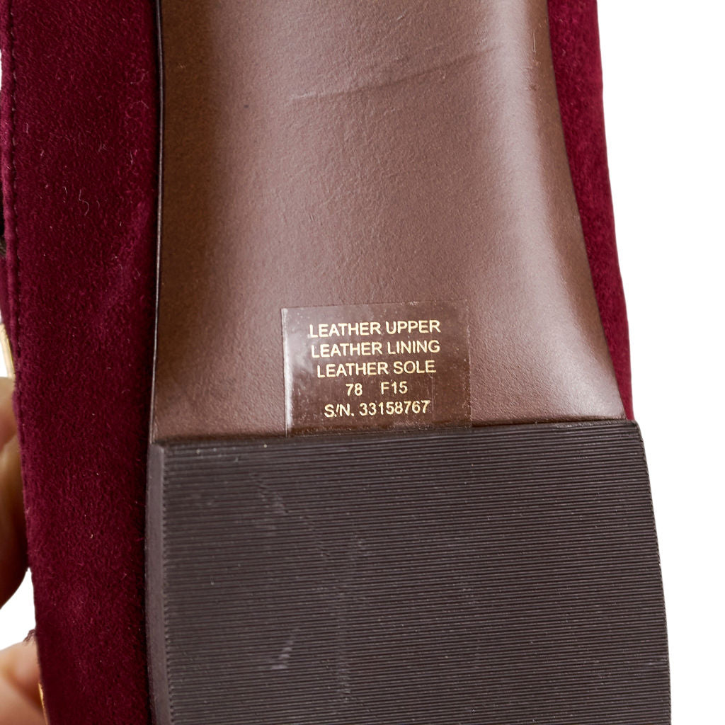 Tory Burch Red Suede Studded Flats