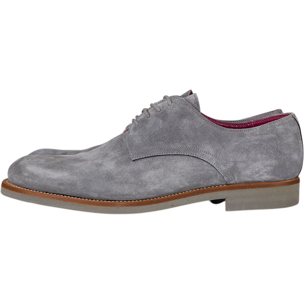 Manolo Blahnik Grey Suede Derby Shoes