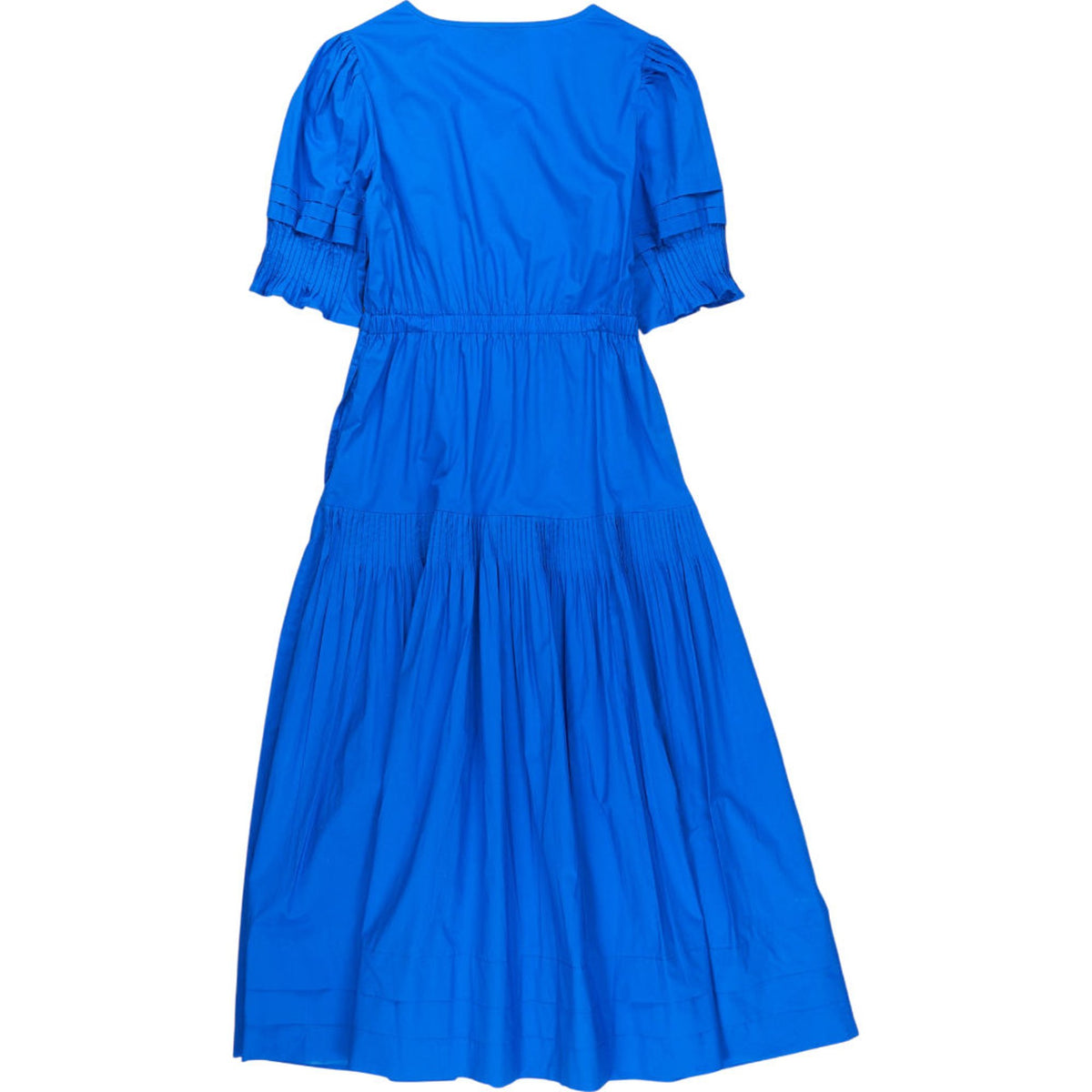 Wyse Blue Pleat Detail Dress