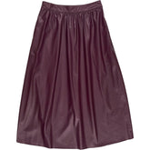 Wyse Burgundy Mollie Faux Leather Skirt