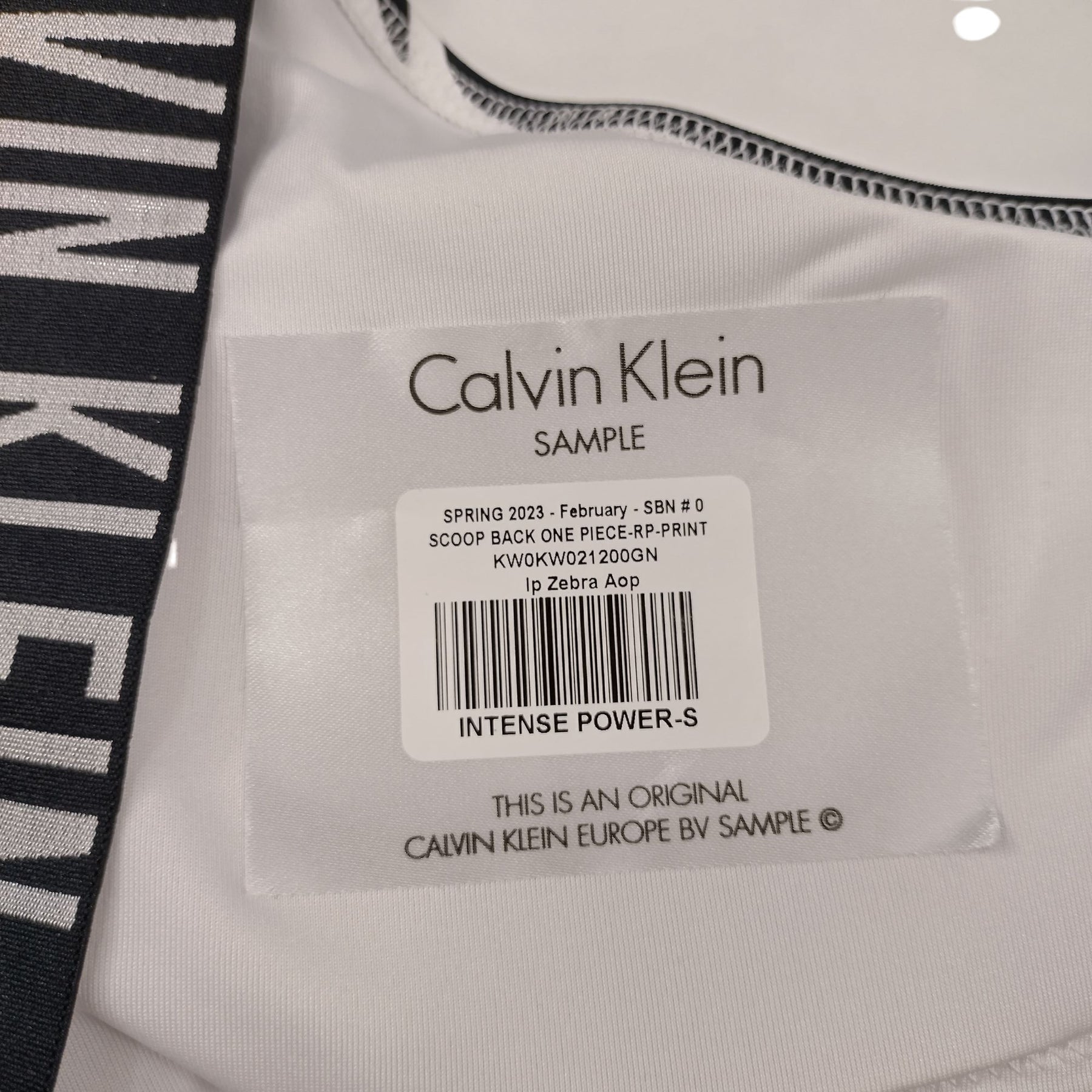 Calvin Klein Black & White Zebra Print Swimsuit