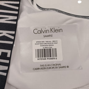 Calvin Klein Black & White Zebra Print Swimsuit