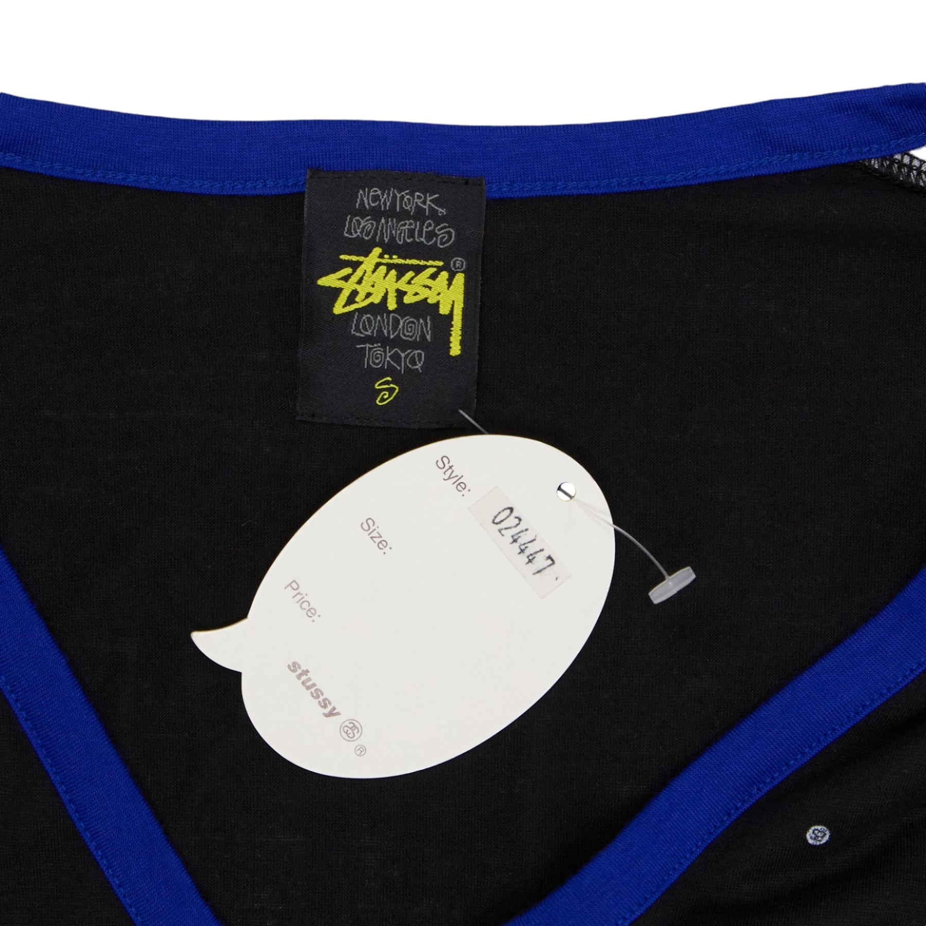 Stussy Black and Blue Sleeveless Top