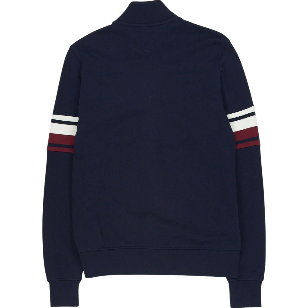 Tommy Hilfiger Navy Stripe Sleeve Zip Jacket S