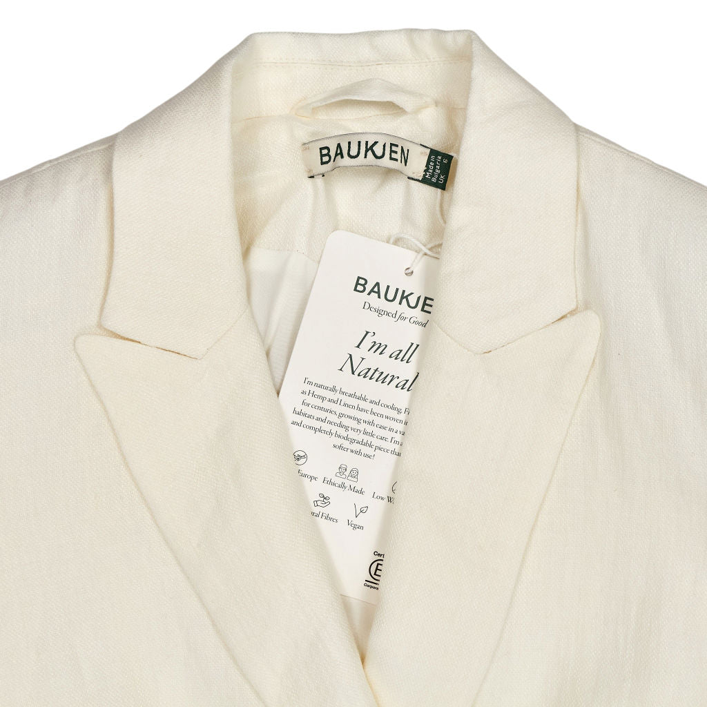 Baukjen White Whitley Linen Blazer