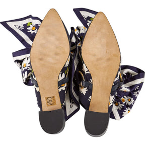 Mother of Pearl Floral Bow Mules