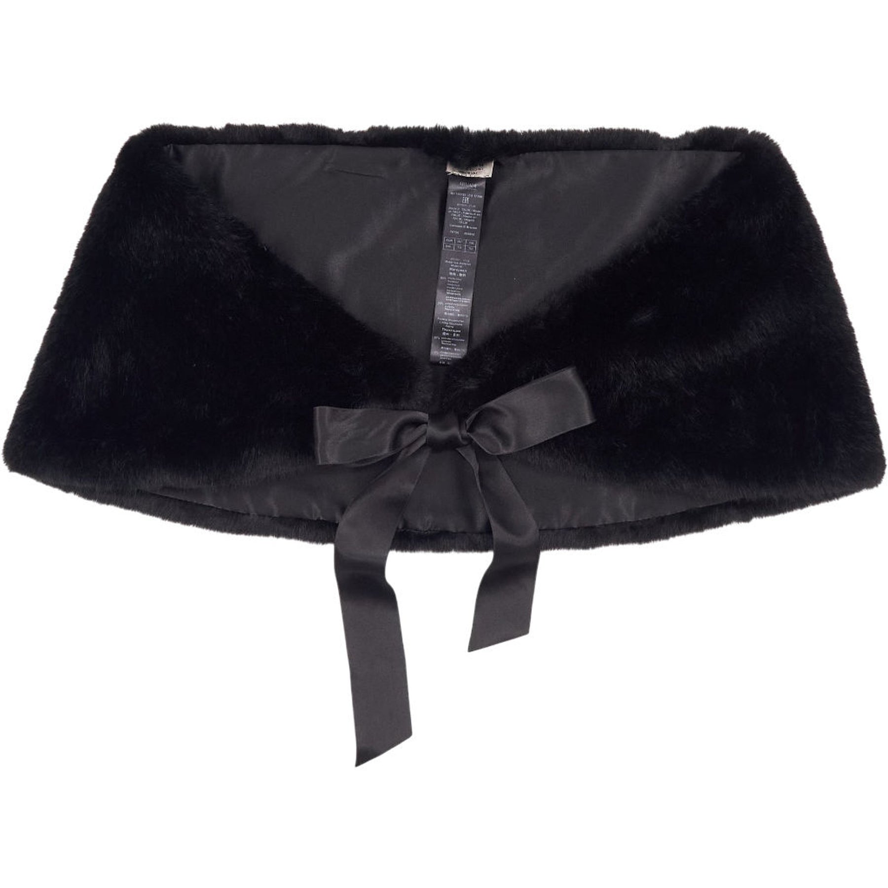 Armani Black Faux Fur Shawl